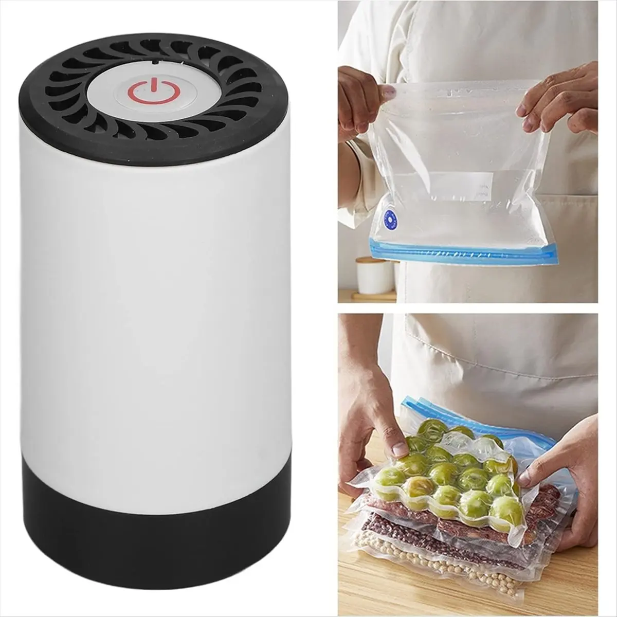 A36R Vacuum Sealer Compact USB Powered Home Food Vacuum Sealer Handheld Electric Vacuum Sealer