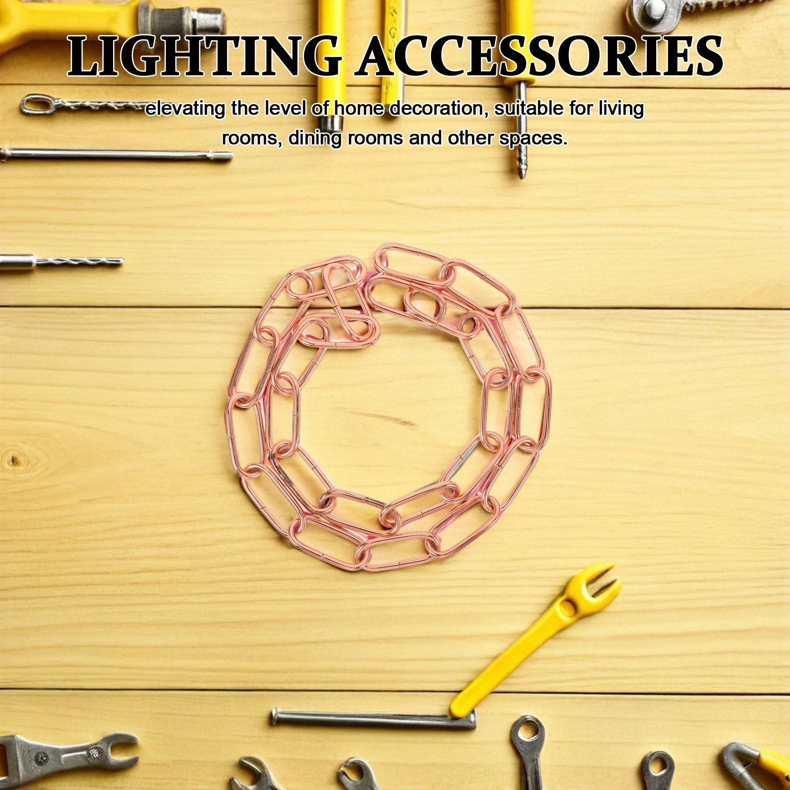 

1M Pendant Light Hanging Chain Metal Heavy Duty Chandelier Chain Extension Decorative Ceiling Lamp Fixture Accessories