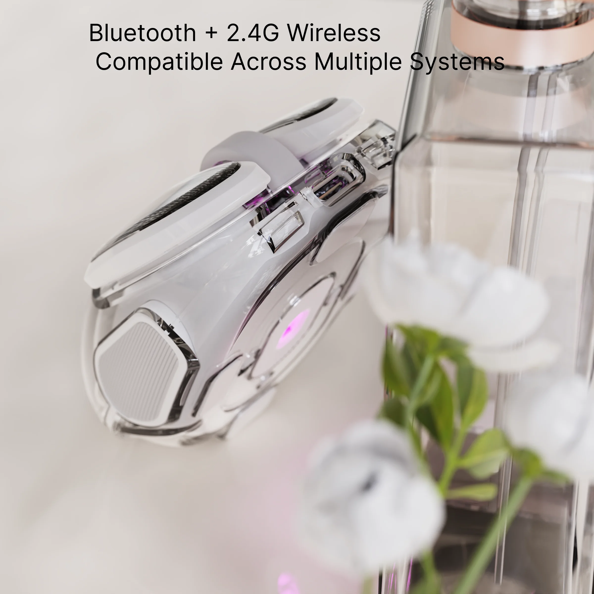 EWEADN Q9 Mini Wireless Mouse Bluetooth 2.4G ชาร์จ,เงียบ,4800 DPI,การชาร์จ Type-C, สําหรับสํานักงาน,เกม,แล็ปท็อป/เดสก์ท็อป