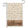 Fall Garden Flags 12x18 Inch Double Side Welcome Burnt Orange Pumpkin Yard Flag for Outside Autumn Harvest Theme Thanksgivin jjp