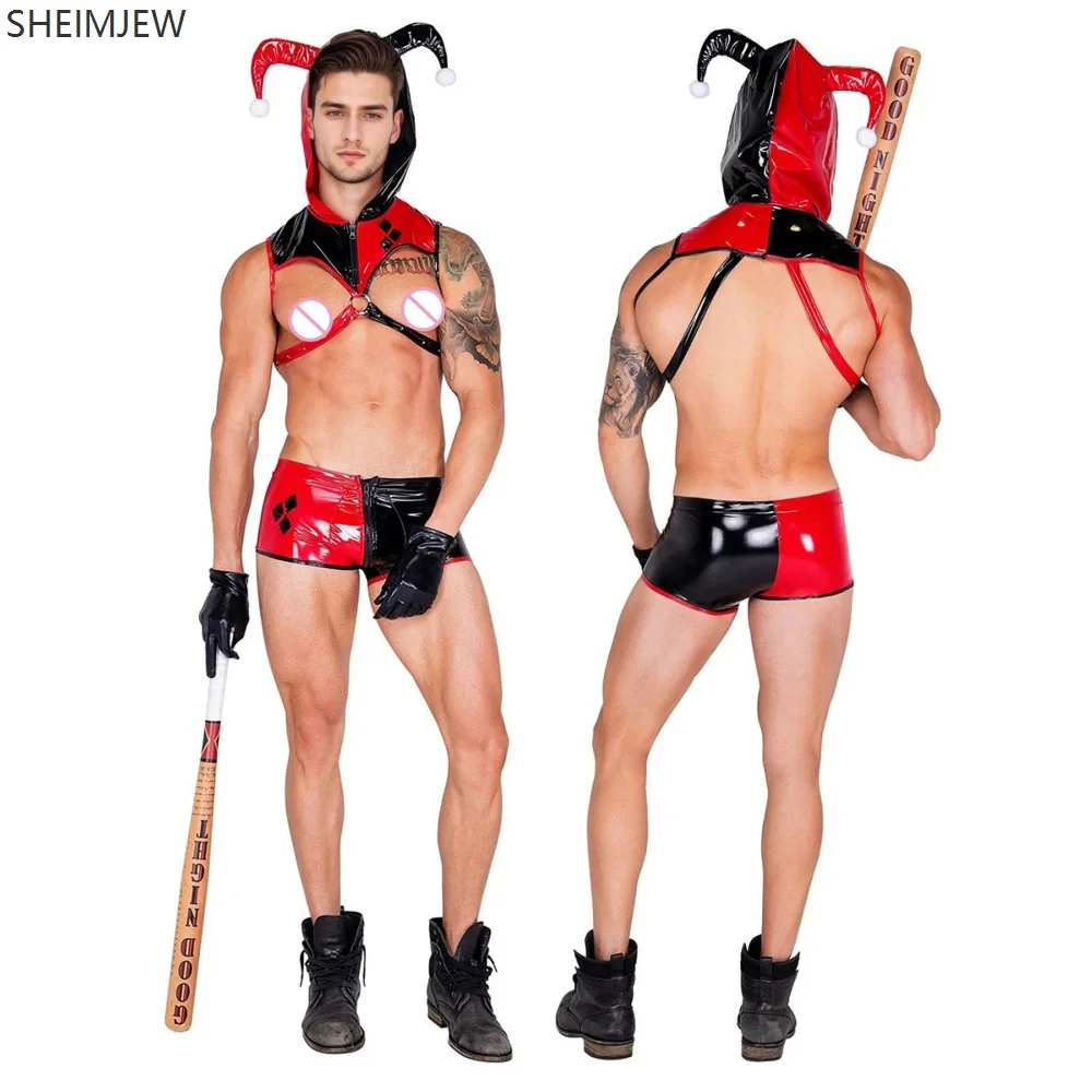 

Hormonal Male Role Play Evil Clown Uniform Men's Nightclub Halloween Cosplay Costume Gay Theme Party Naughty Adult Clothes 2025