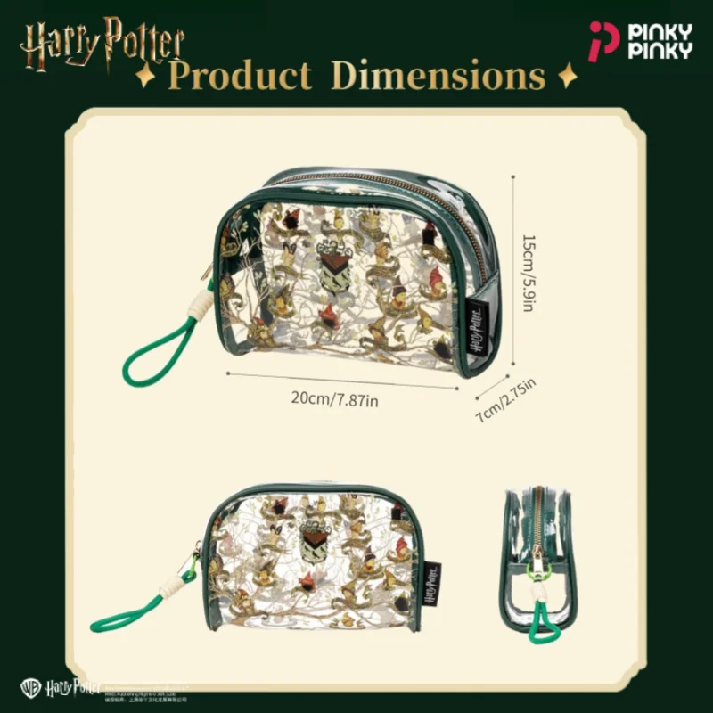 Pinky Harry Potter Makeup Bag Black Family Storage Pouch Clear PVC Wash Bag for Commuting Traval Gift for Fans Students Women view 6