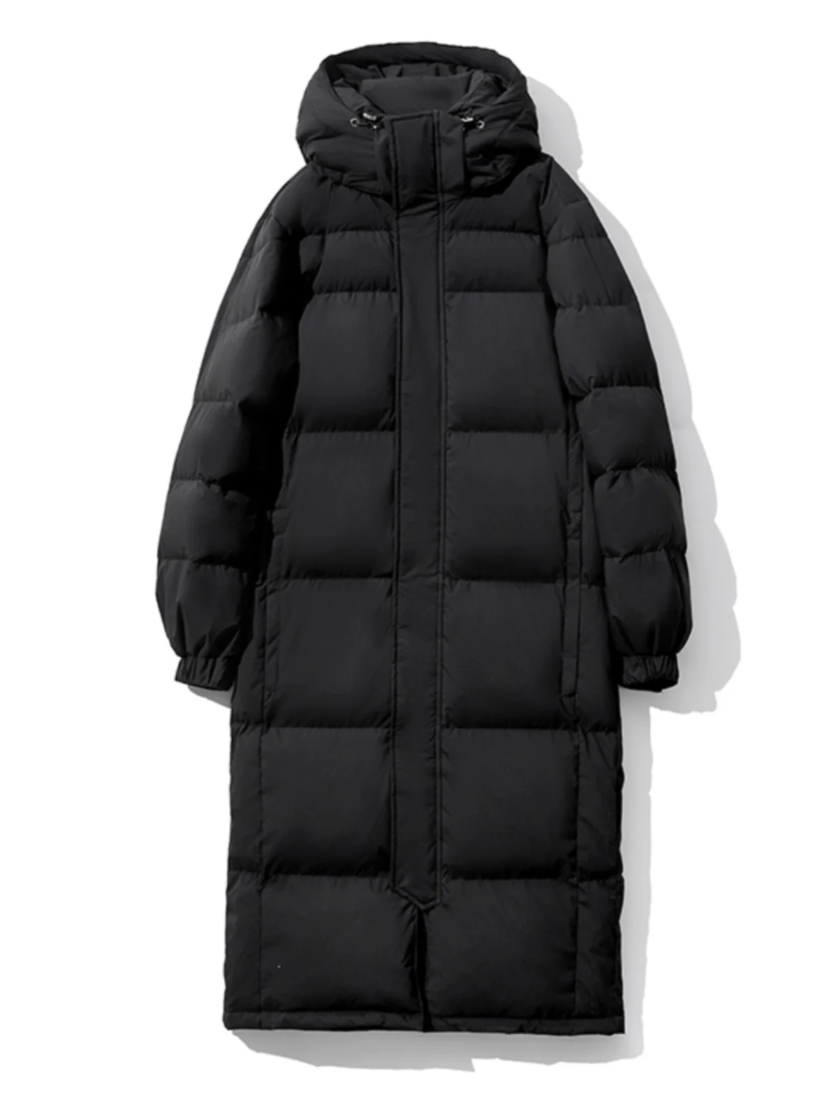 เสื้อโค้ทกันหนาวทรงหลวมสำหรับผู้หญิง ยาวคลุมเข่า แบบถอดฮู้ดได้ สไตล์ลำลอง เหมาะสำหรับคู่รัก ใส่เดินทางได้