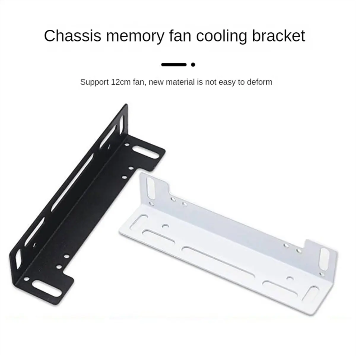 CANING- 120mm RAM Module Cooling Pump Radiator Support Drainage Reservoir Mount Bracket Holder Heatsink Fan Holder Stand Black