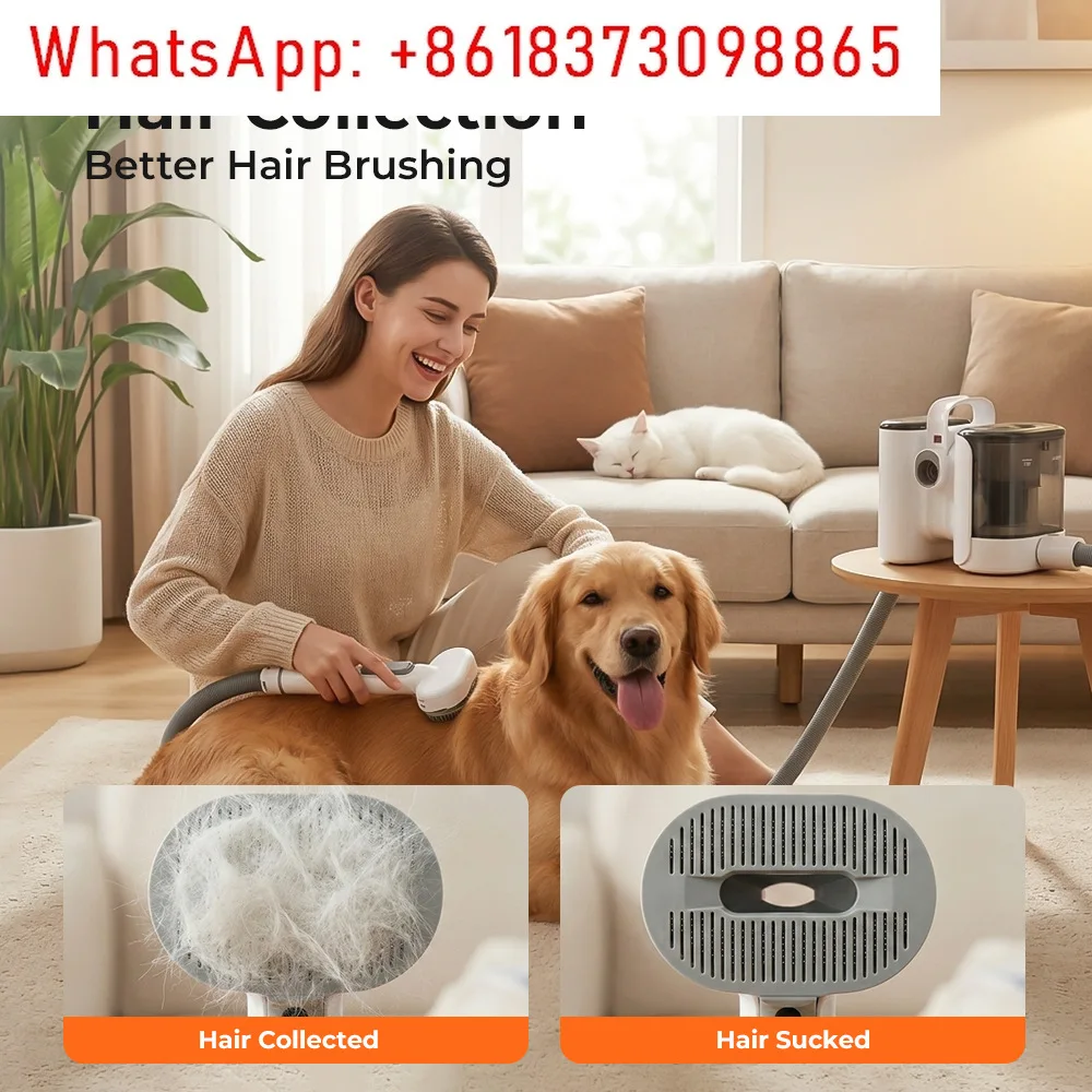 Multi-Functional Pet Hair Trimmer with Suction Cleaning and Blowing Function for Dogs and Cats