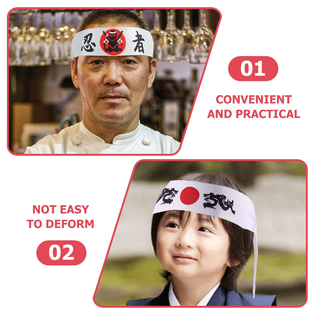 Karate Kid Costume Japanese Ninja Headscarf Sushi Chef Headband Yoga Child Training