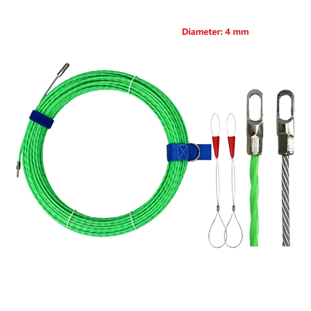 Flexible Steel Wire Cable Puller With Alloy Spring Tip For Electrical And Fiber Installation Tasks, Hand Tool