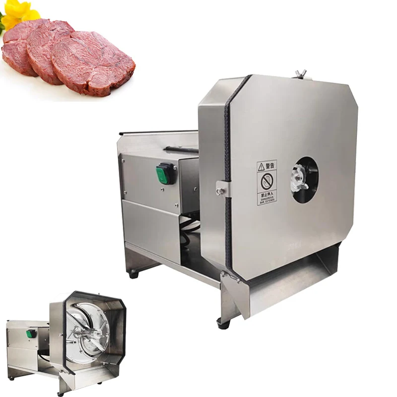 

220V/110V Desktop High Efficient Cooked Meat Slice Machine Beef Pork Cooked Meat Slicer Cutting Machine