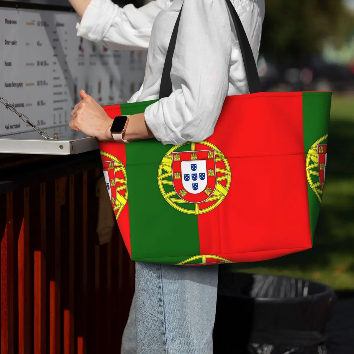 

Пляжная большая сумка с флагом Португалии, спортивная большая сумка для занятий йогой в тренажерном зале, женская дорожная сумка, сумка для фитнеса