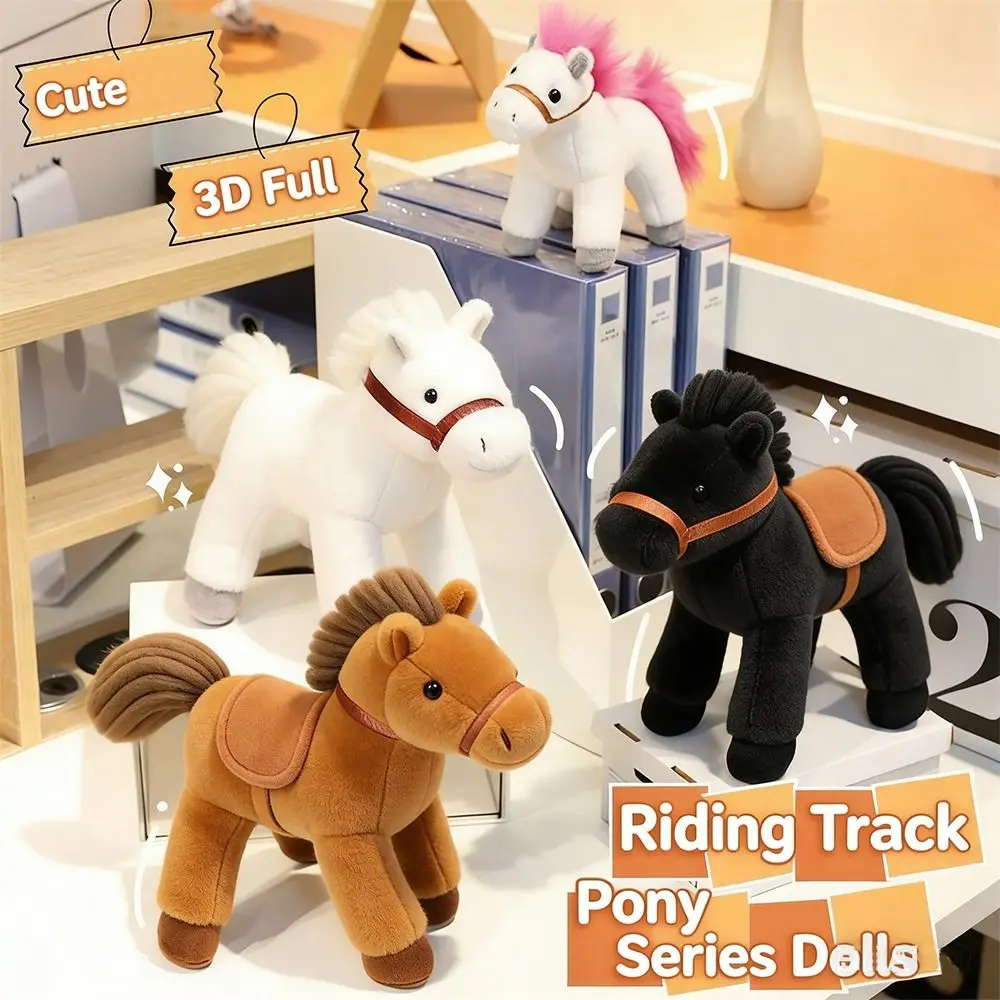 

Cute Year of The Horse Mascot Horse Plush Doll 23cm Soft Horse Plush Toy Simulation Horse Stuffed Animal Birthday Kids Gift