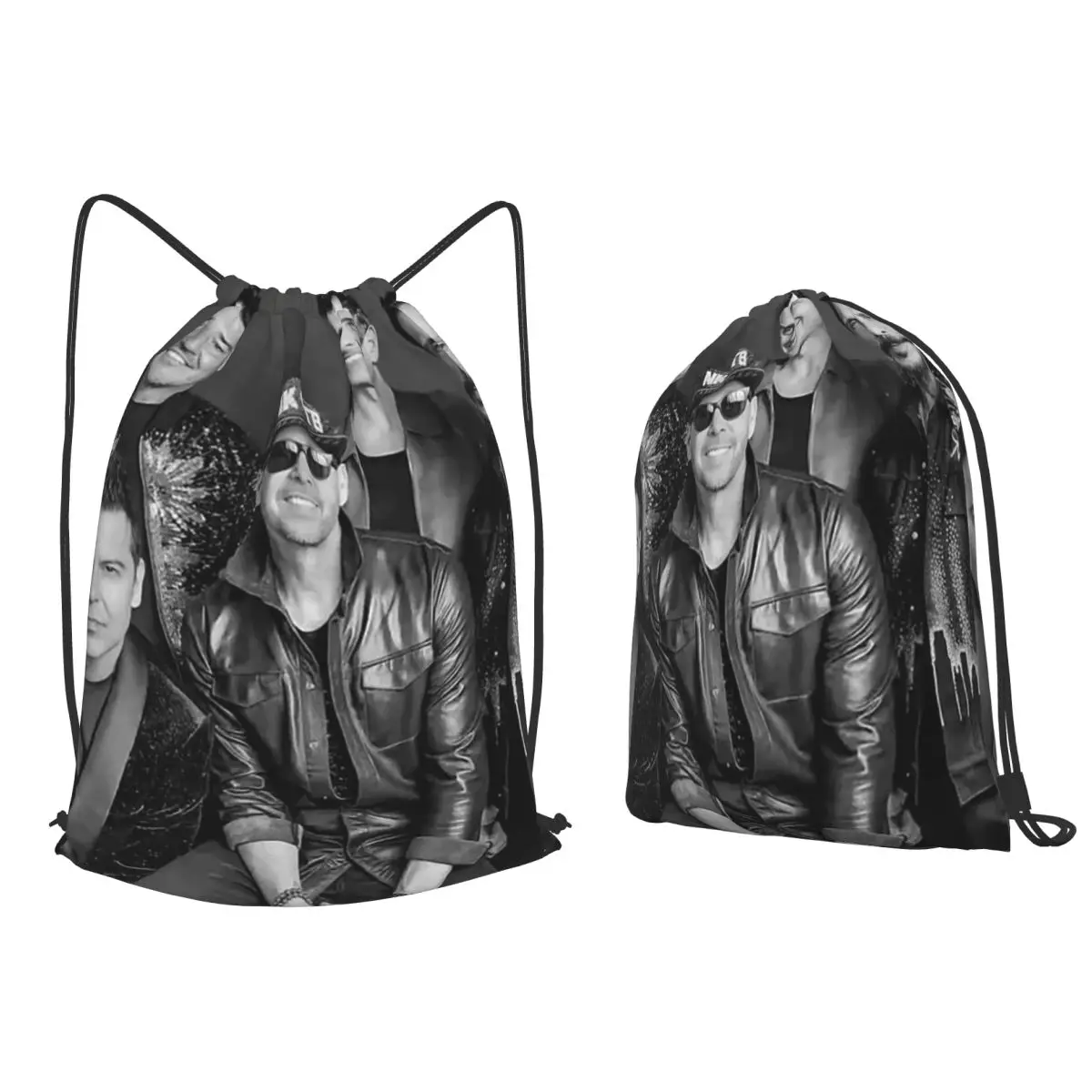 New Kids On The Block Band NKOTB Backpacks Multi-function Drawstring Bundle Pocket Storage Bag Book Bags for Travel Students