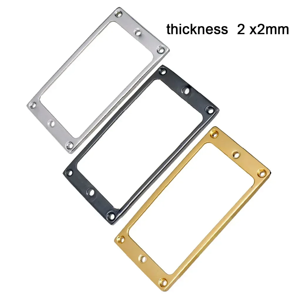 2Pcs Metal Electric Guitar Humbucker Pickup Surround Frame Mounting Ring For LP Electric Guitar Parts Alloy Steel 2mmx2mm