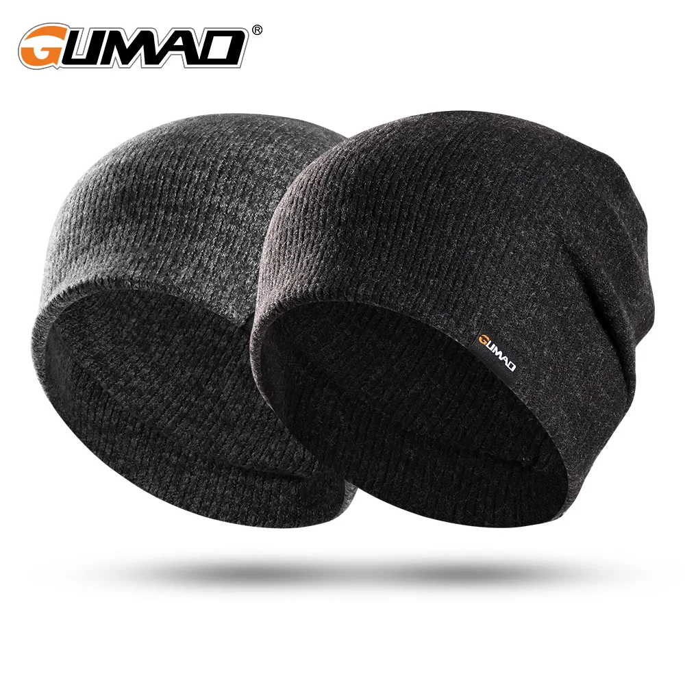 Zimowe czapki z dzianiny czapki termiczne do biegania na świeżym powietrzu Skullies czapki wiatroszczelne narciarstwo Snowboard kolarstwo piesze wycieczki miękka ciepła czapka mężczyźni kobiety