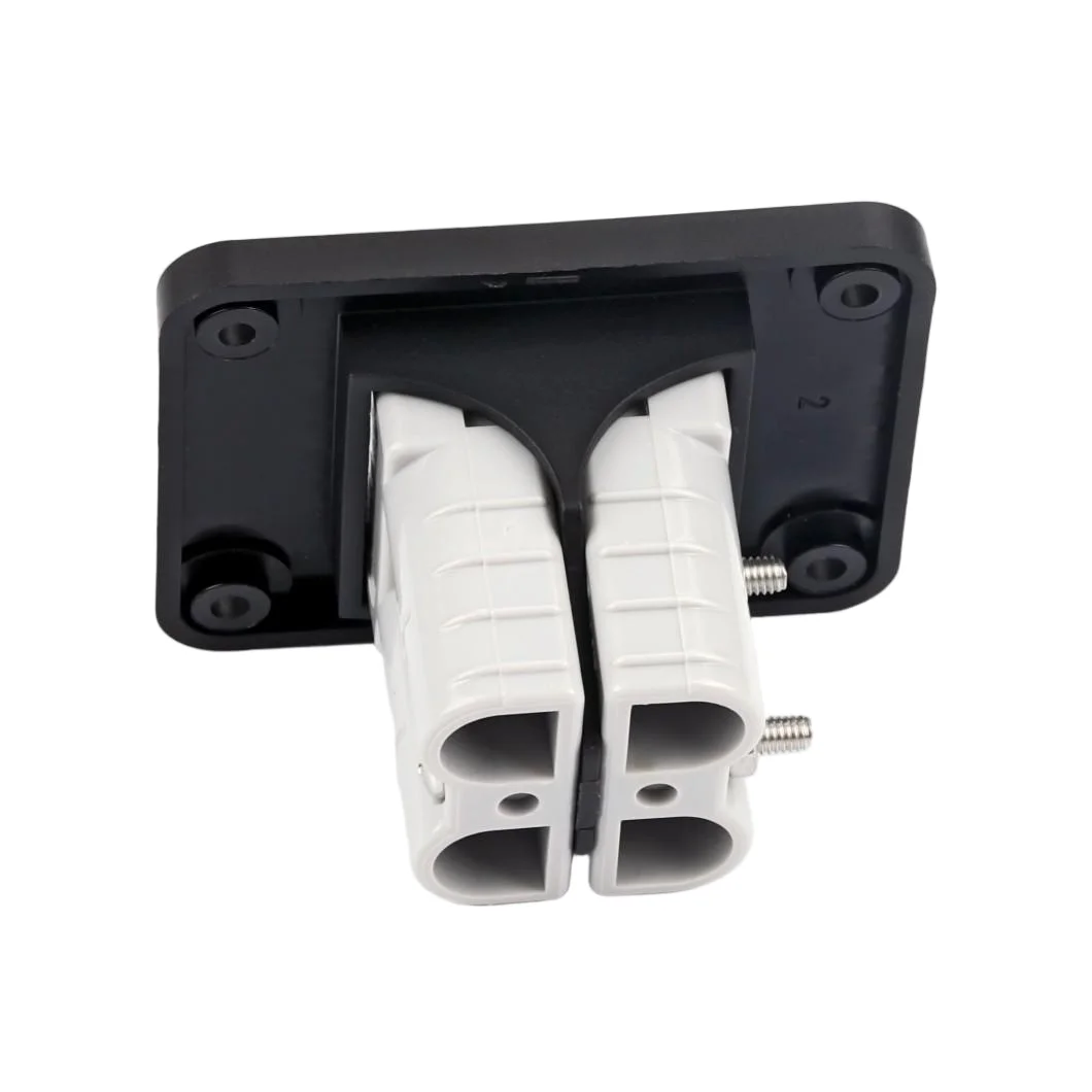 50A Dual Flush Mount Bracket For Anderson Plug Power Charging Solar Battery Connector Panel For Ship Yacht RV Caravans