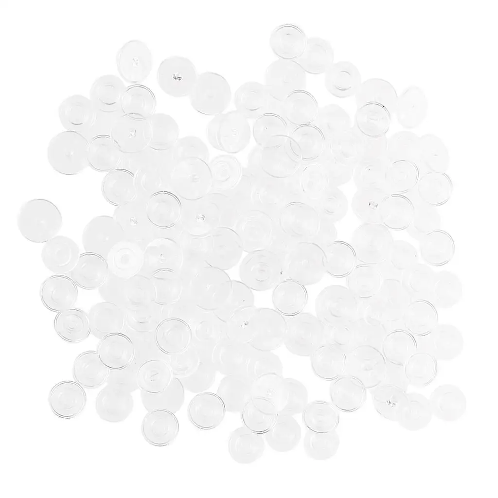 أزرار إطباقية من الراتنج، مشابك أزرار بلاستيكية مستديرة شفافة مقاس 1 سم لمشاريع الخياطة اليدوية ذاتية الصنع #6