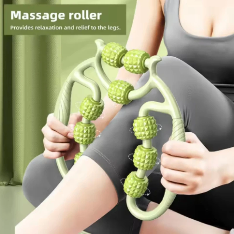 

Massage Relax Circular Leg Clamp 9 Rounds Trigger Point Roller Massager Slimming Muscle Stretching Relaxation Massage Equipment