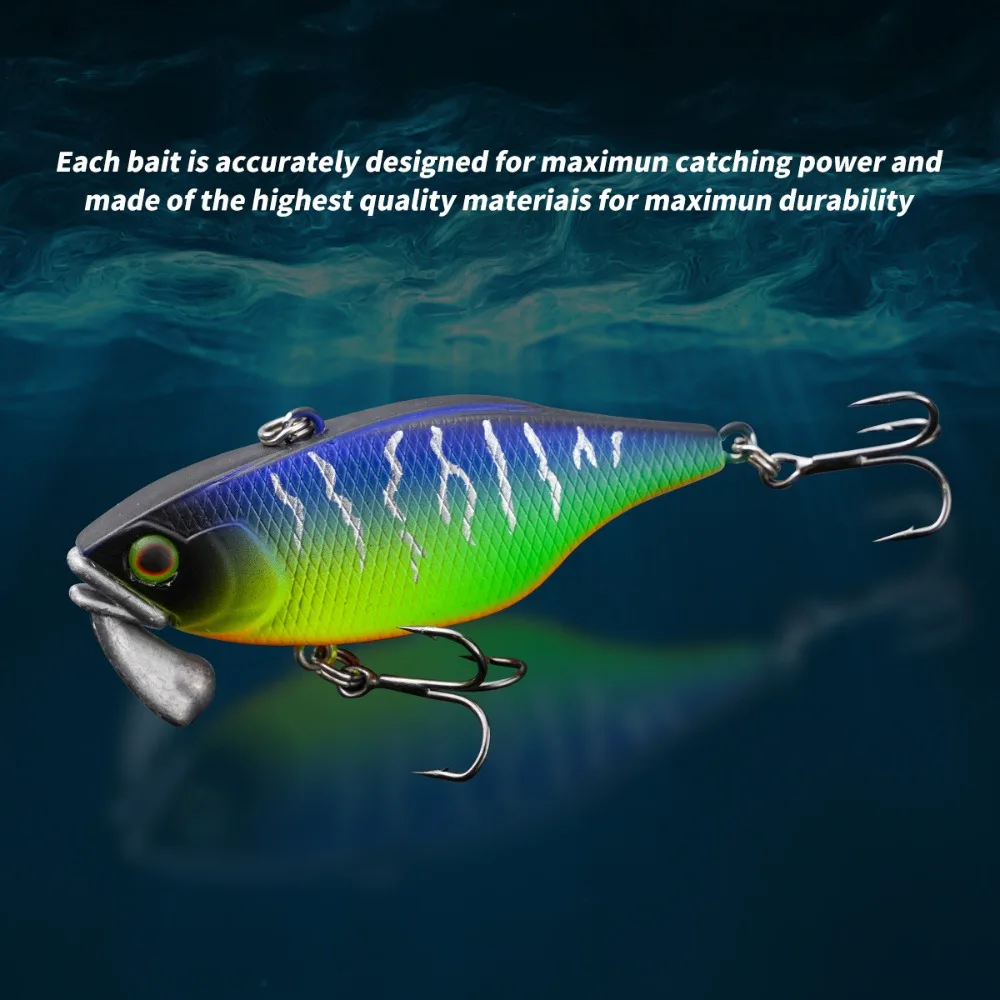 Sinking VIB Fish Bait 60mm 18g Jig Head Vibration Bait Long Casting Wobblers Swimbait Fishing Lures Fishing Trout Pike Dogfish