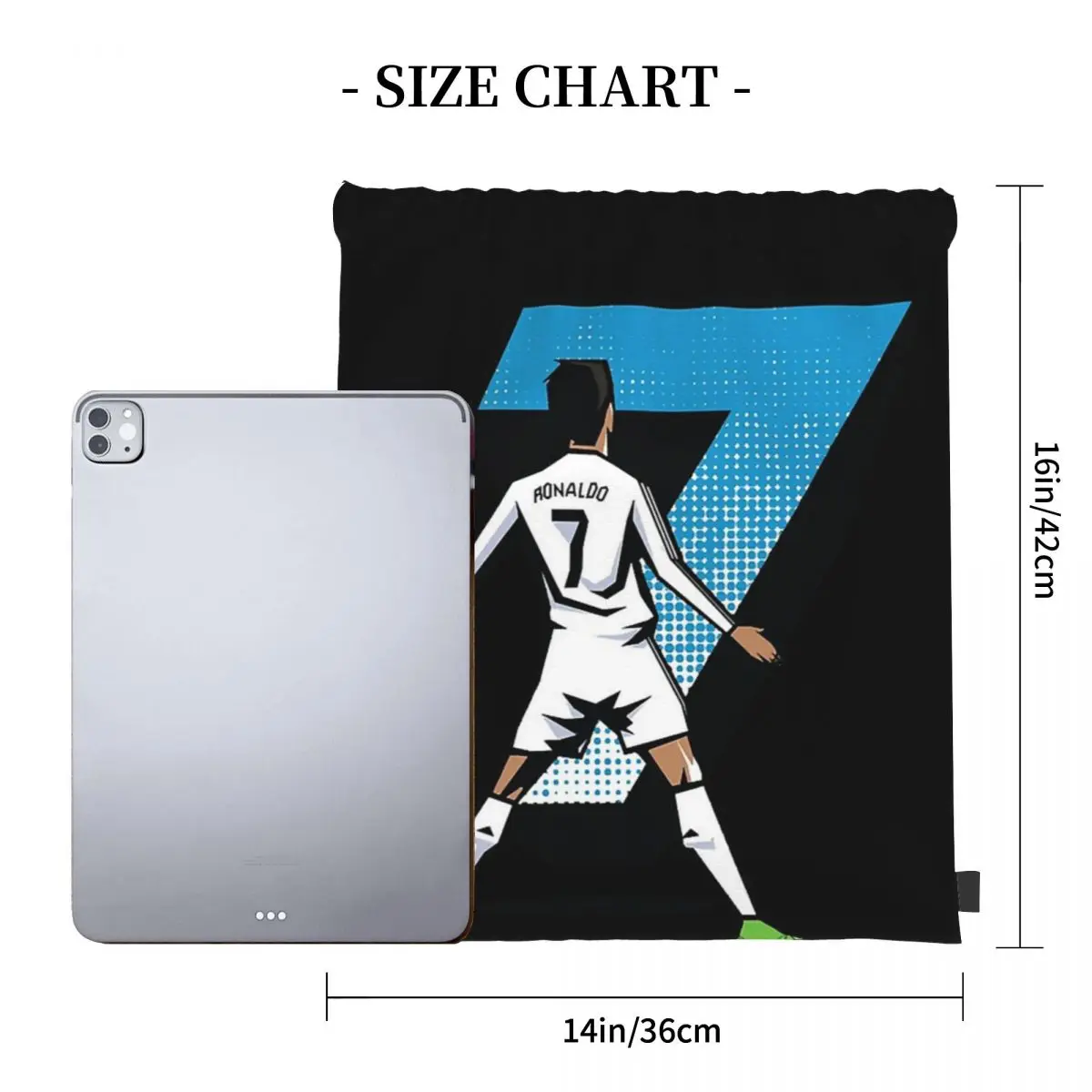 Cristiano Ronaldo Cr7 Backpacks Portable Drawstring Bags Drawstring Bundle Pocket Shoes Bag Book Bags For Man Woman School