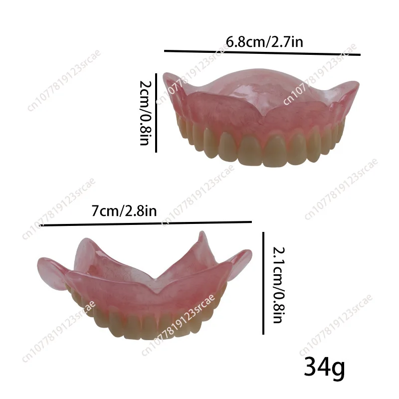 Models of the elderly full and half teeth. Batch sample models of full dentures are available