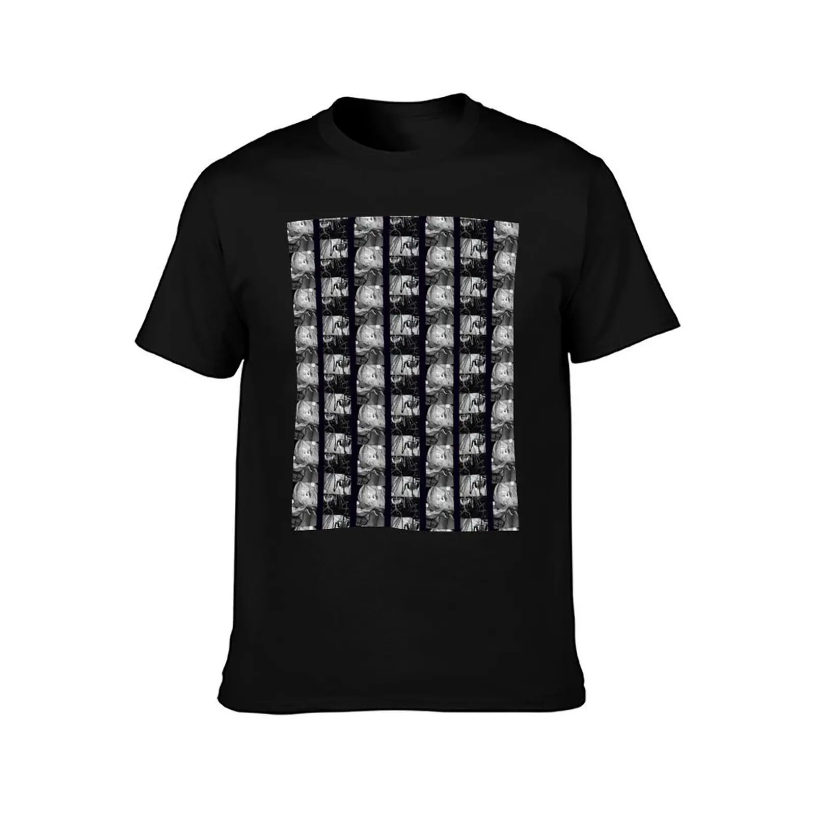 Bat Skeletons and Abstract Skulls - Stripes - Vintage Scientific Diagram - Photography Black and White Unique Gothic Des T-Shirt