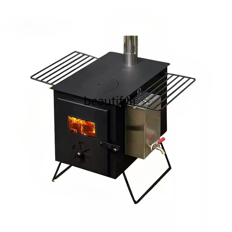 Outdoor tent camping portable firewood stove camping firewood stove folding camping multi-functional barbecue stove