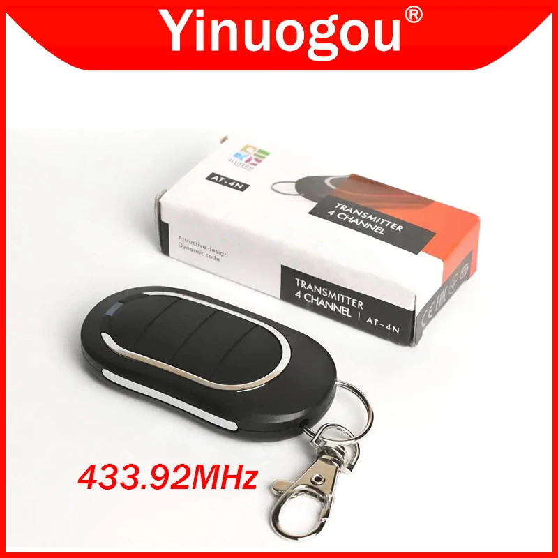 Alutech AT-4N Remote Control for Gate 433.92MHz Dynamic Code ALUTECH AT 4N Garage Door Keychain for Barrier Gate Automation