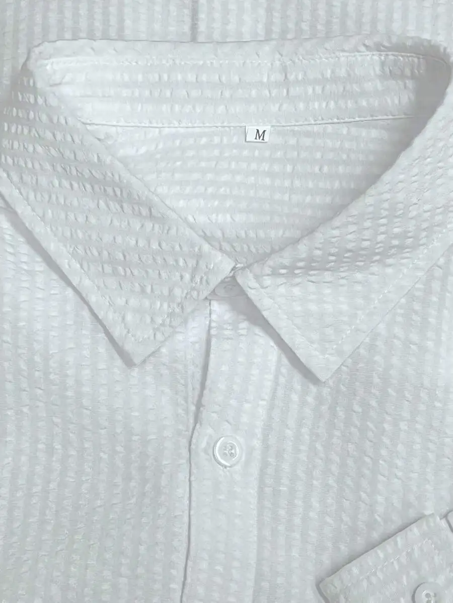 Herren Langarm-Streifenhemd mit Lockerem Schnitt Stilvolle Bequeme Freizeitkleidung für Alle Jahreszeiten Ideal für Outdoor-Aktivitäten – Detail 17
