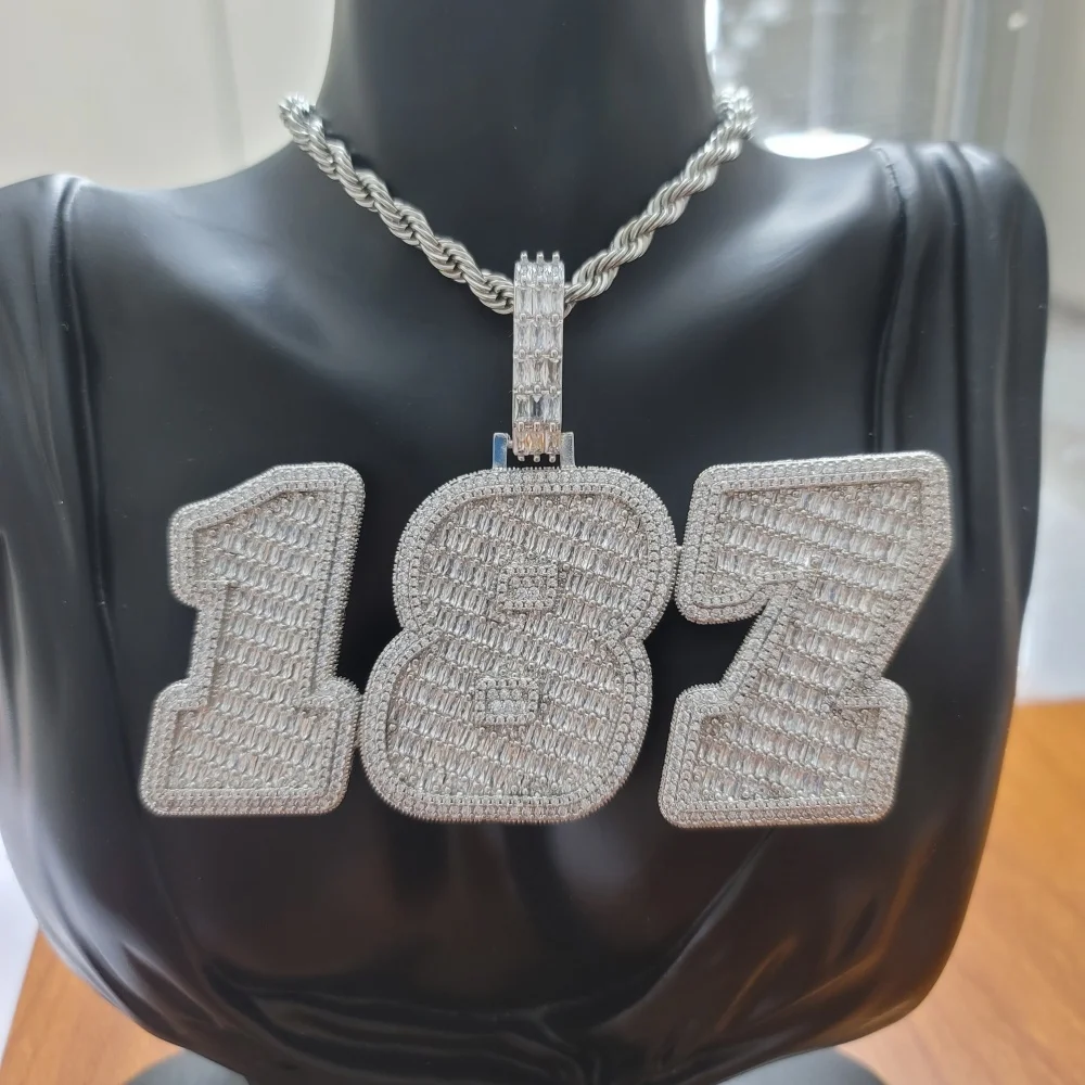 

Cubic Zirconia Letters with 12MM Cuban Chain Hip Hop Pendant For Women Hip HopCustomized Name Ice Out Necklace Jewelry Gifts