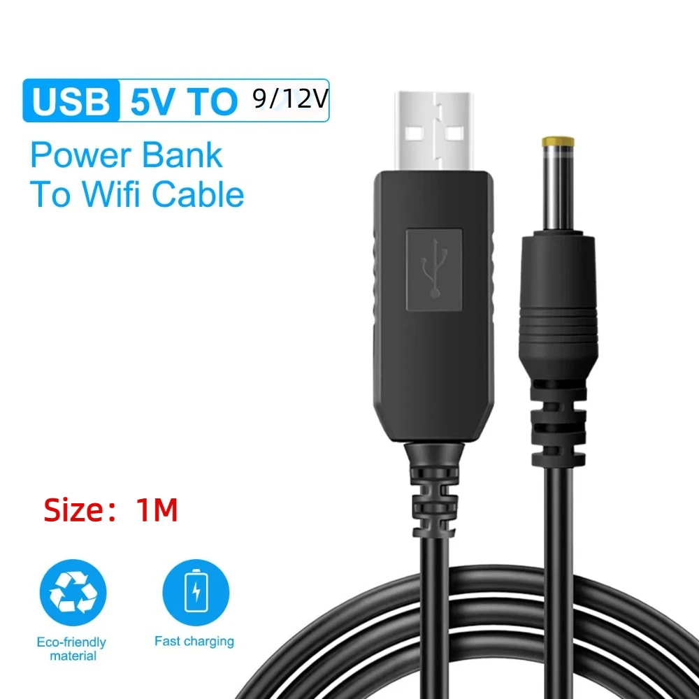 USB to DC 9V/12V Power Cable Cable Boost Converter DC 5V to 9V/12V Cable Connector Step-up Cable for 12v Usb Router