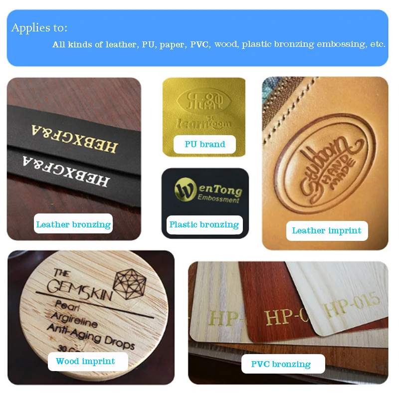 300W 500W Hot Foil Stamping Machine Digital Heat Press Machine PVC Card Book Leather Paper Wood Logo personalizzato goffratura manuale