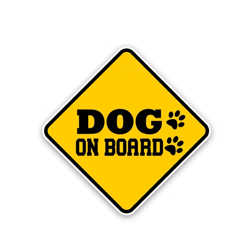 16cm Car Sticker DOG ON BOARD Lovely Waterproof and Sunscreen Decal Cover Scratches Warning,PVC