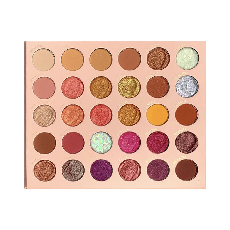 Paleta de sombras com logotipo personalizado, marca própria, brilho fosco, maquiagem para os olhos, logotipo personalizado, baixo moq