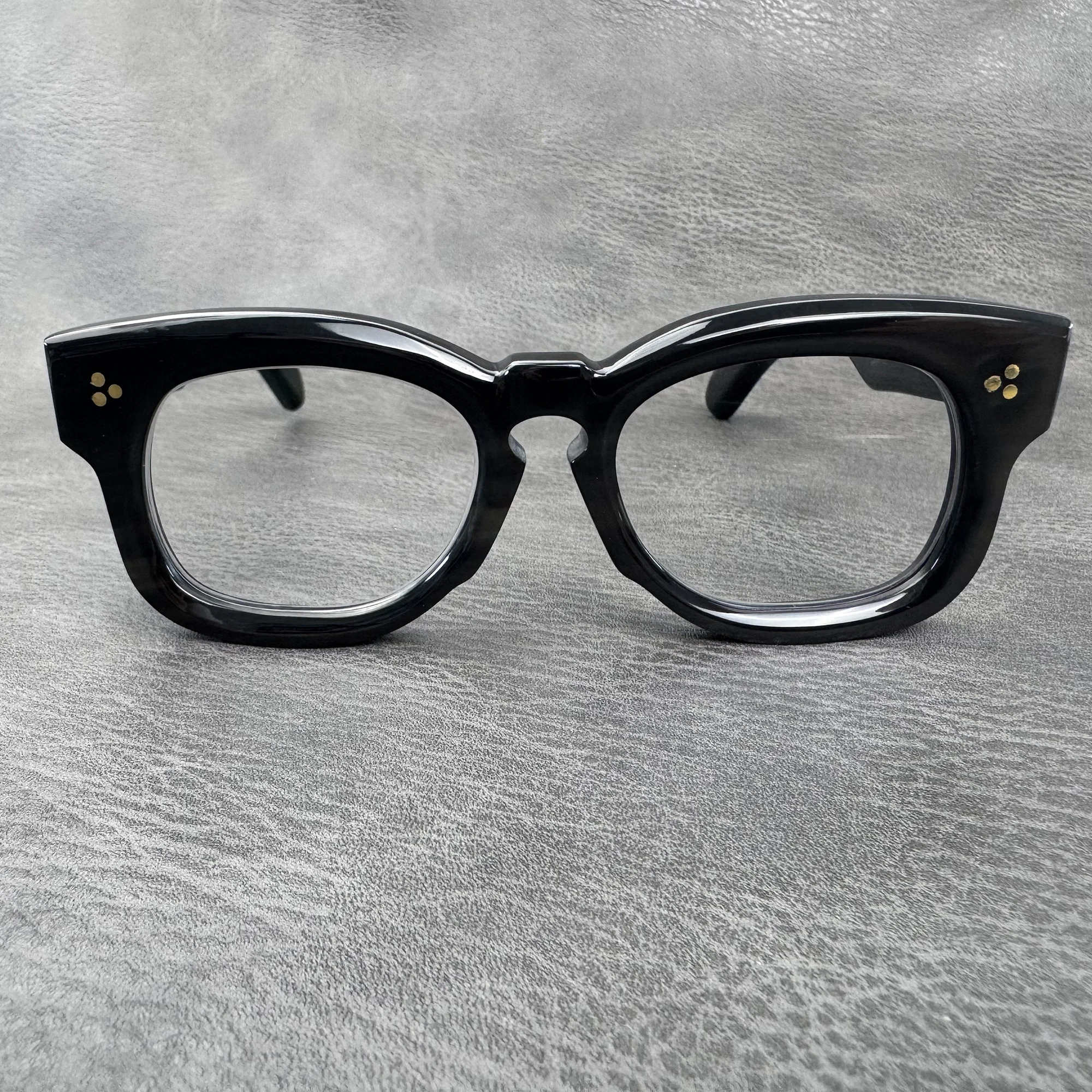 Man Eyeglass Frames Thick Vintage 3 Rivets Unique Handmade Buffalo Horn Retro Reading Eyeglasses Optical Men's Glasses Frame - view 3