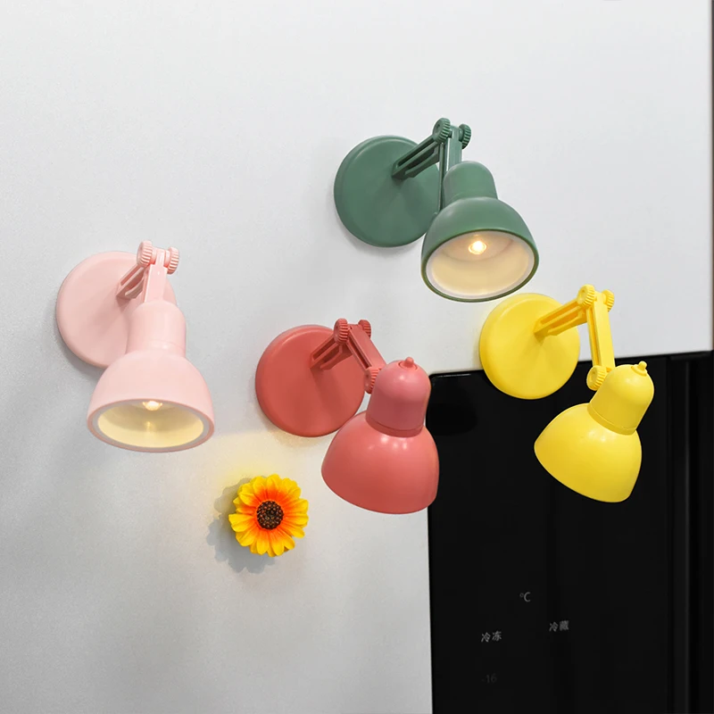 2025 New Mini Small Lamp Refrigerator Sticker Decorative Magnetic Sticker Colorful Night Light Home Decoration Item