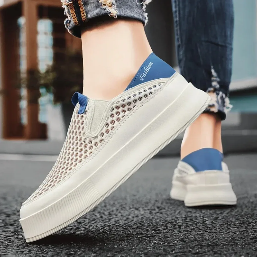 

Мужские сетчатые кроссовки 2025: Новинка лета, дышащие, для спорта и отдыха, с мягкой подошвой, легко надеваемые, модные