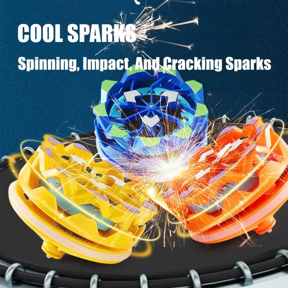 Fidget Gyroscope Toy Spark Spinning Top for Stress Relief Decompression Portable Light-up Gyro Toy for Kids Teens Adults Unique