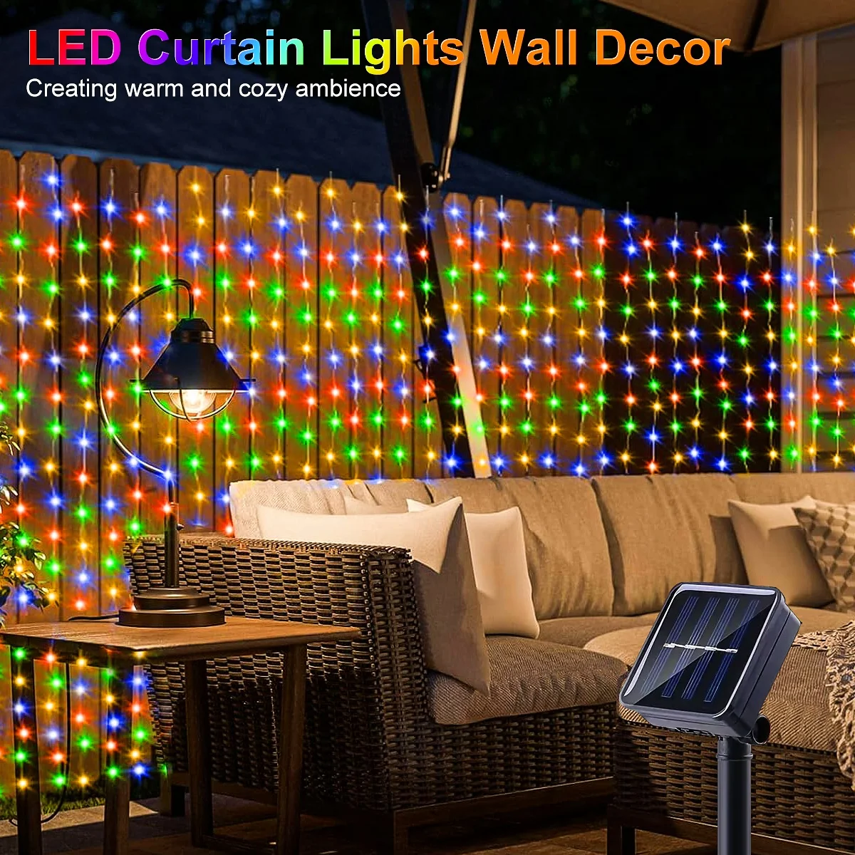 Solar LED String Lights Curtain Light Outdoor Garden Solar Copper Wire Fairy Lights Wedding Holiday Christmas Decor Solar Lamps