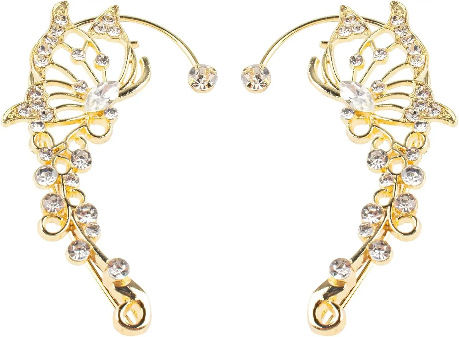 

Butterfly Ear Cuff No Piercing Ear Clip Wrap Around Fake Earrings Crawler Wrap Earrings for Women