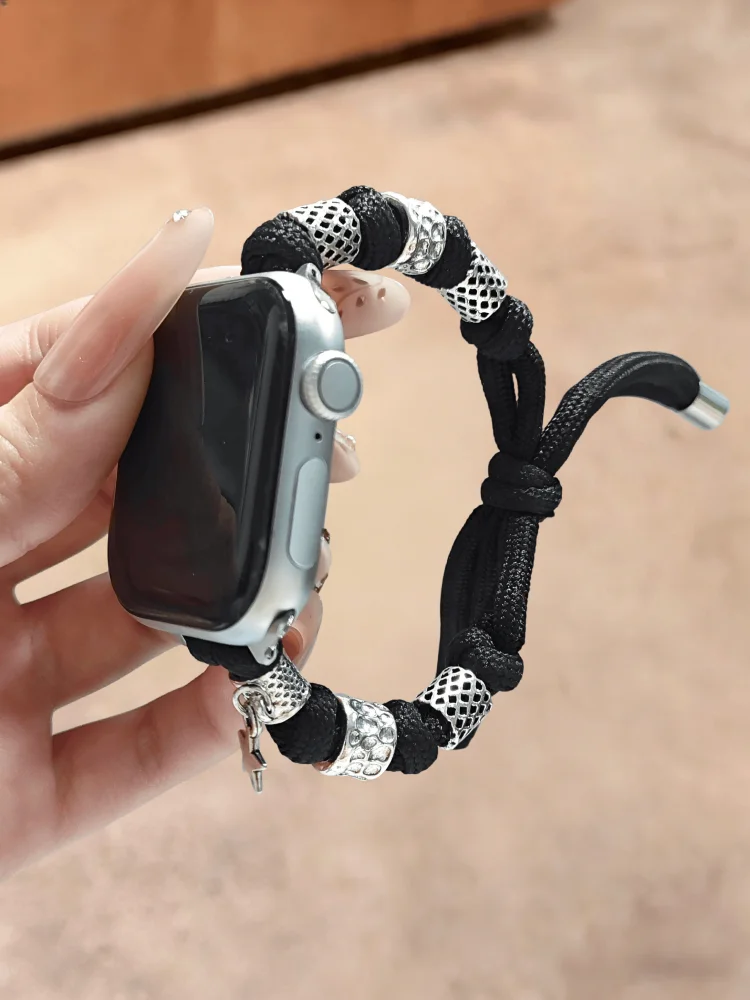 

Простой и роскошный ремешок для часов, совместимый с ремешками iWatch 38 мм, 40 мм, 41 мм, 42 мм, 44 мм, 45 мм, 49 мм, модный ремешок ручной работы.