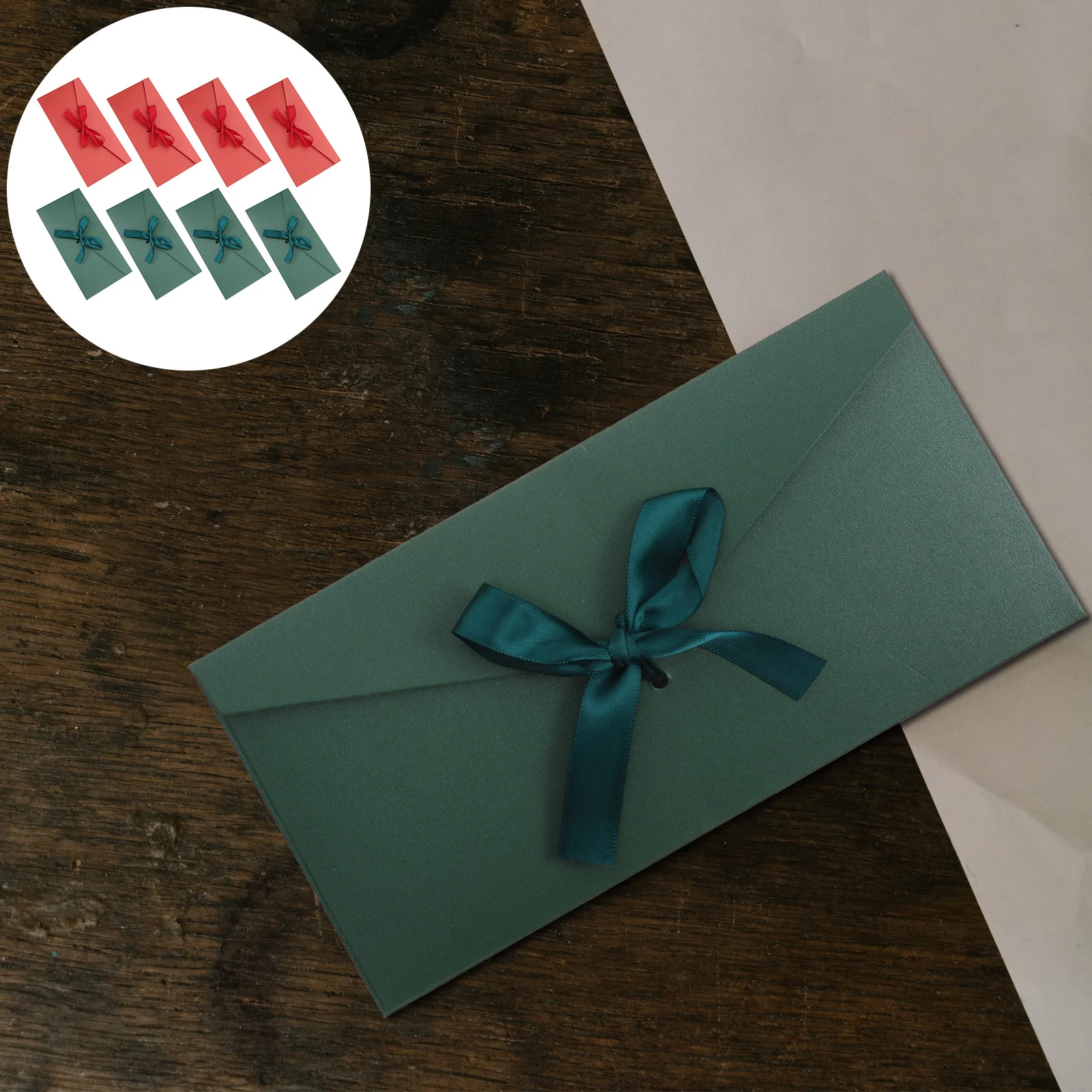 8pcs Vintage Bowknot Envelope Thickened Paper Material Decorative Envelopes For Greeting Cards Wedding Invitations Blessing