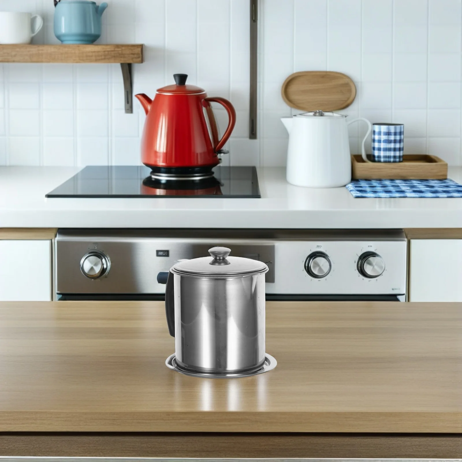 

Stainless Steel Oil Filter Pot Large Capacity 304 Thickened Kitchen Use Efficient Filtration Residue Separation Cup Easy