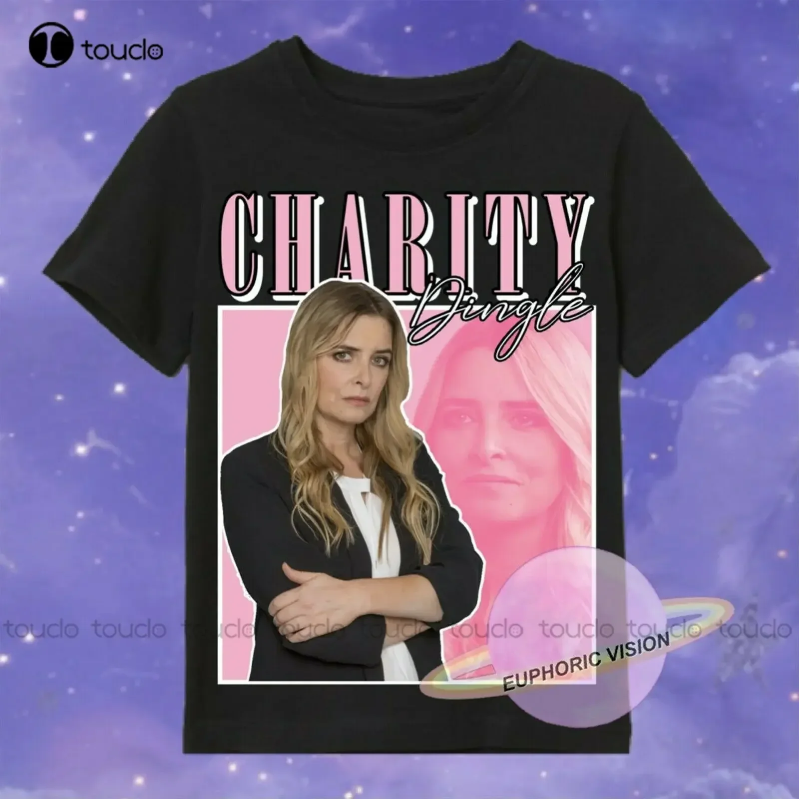 T-shirt vintage Charity Dingle Emmerdale des années 90, personnalisé, pour adultes et adolescents, unisexe, impression numérique, à la mode, drôle, nouveau
