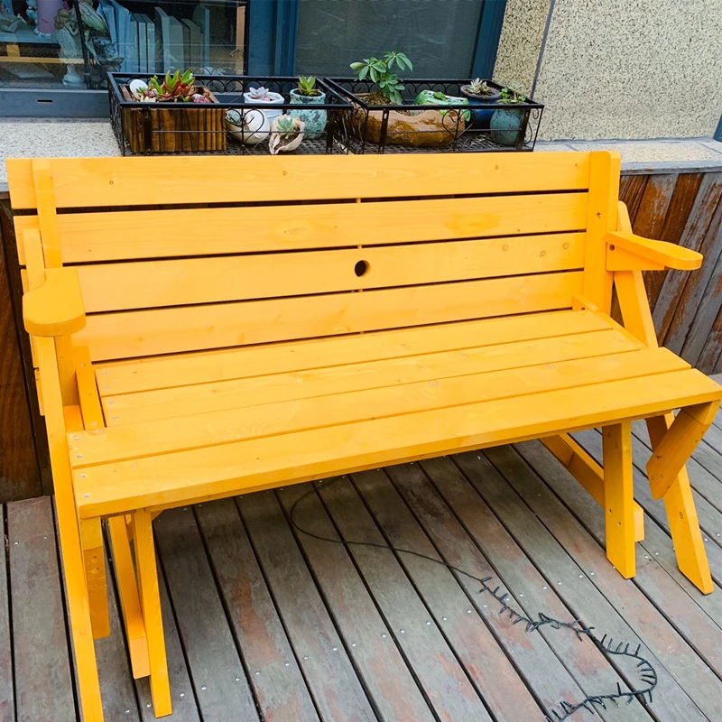 Outdoor courtyard table, chair, bench, leisure chair, outdoor multi-functional back chair, waterproof, sunscreen and anti-corros