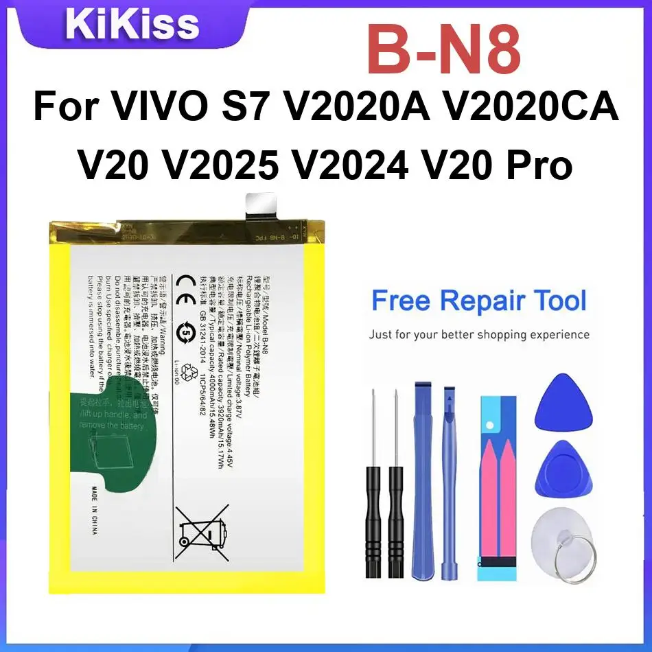 Аккумулятор для мобильного телефона B-N8 для VIVO S7 V2020A V2020CA V20 V2025 V2024 V20 Pro, перезаряжаемые батареи Аккумулятор для мобильного телефона B-N8 для VIVO S7 V2020A V2020CA V20 V2025 V2024 V20 Pro, перезаряжаемые батареи