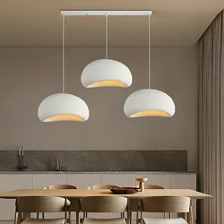 Nordic wabi sabi 3 luz led luzes pingente sala de jantar minimalismo e27 suspender lâmpada para barra moderna lustre pendurado luminárias