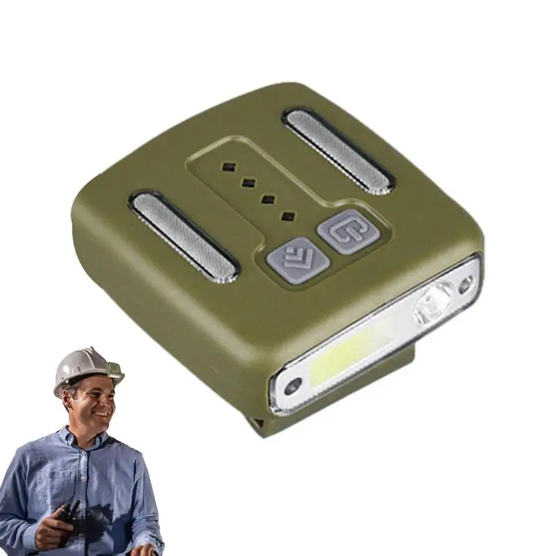 Clip On Headlamp Rechargeable LED Headlight With Motion Detect Waterproof High Brightness Hat Flashlight Clip Head Lamps With 3