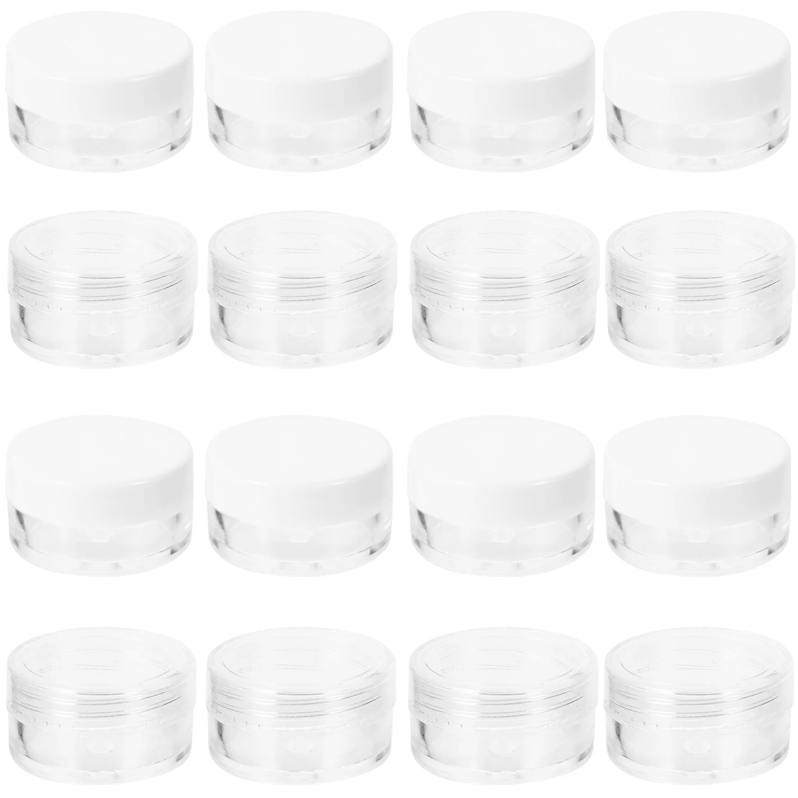 

50Pcs Refillable Cream Jars Compact Size Empty Containers for Travel Face Body Scrub Cream Storage Dispensers