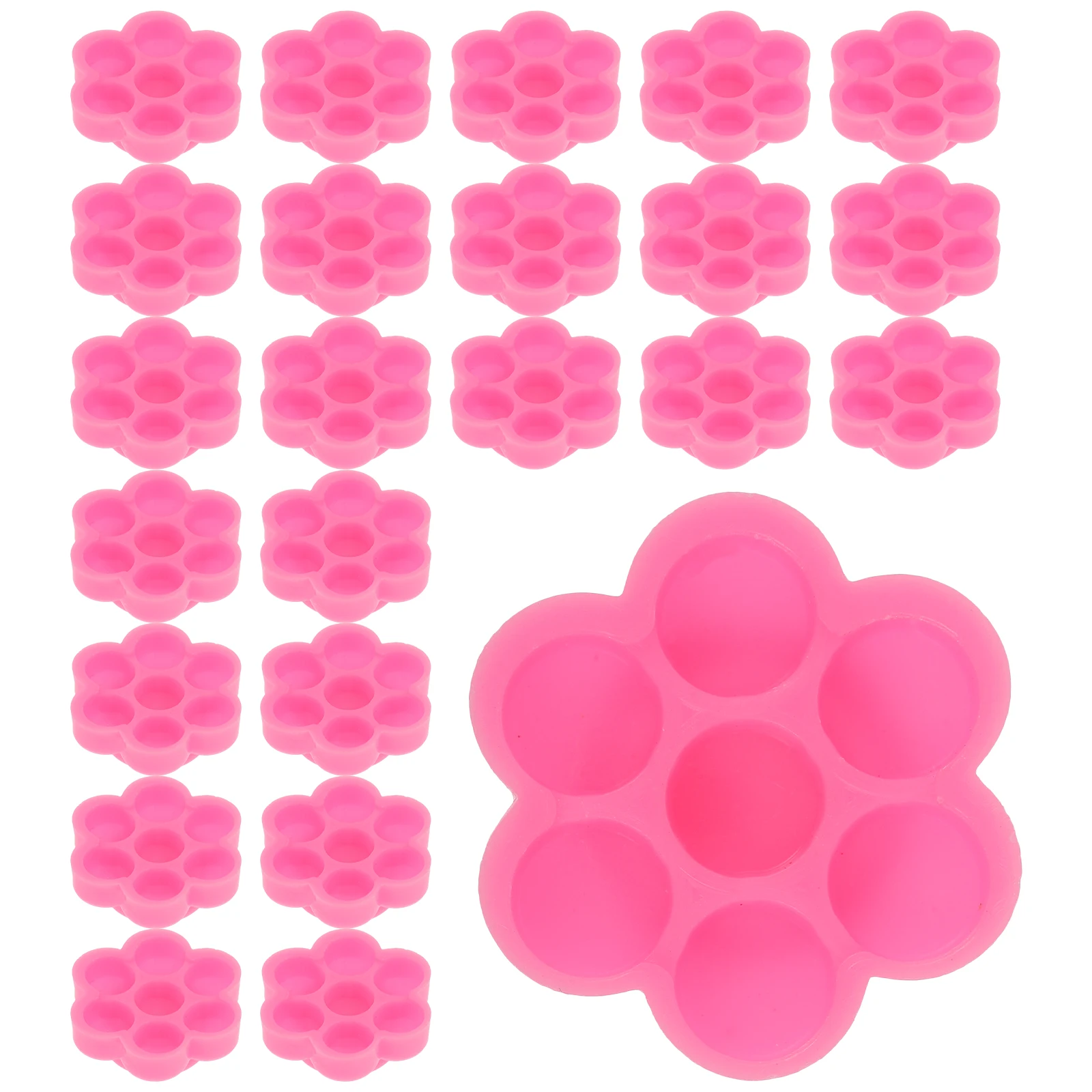 

200 Pcs Eyelash Glue Cup Plastic False Lash Extension Holder Design Pigment Container Makeup Tool Nail Mixer