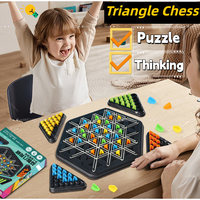 Puzzle Triangle Chess Desktop Game New Geometry Chain Chess Rubber Band Training Family Interaction Exercise Thinking Toy Gifts