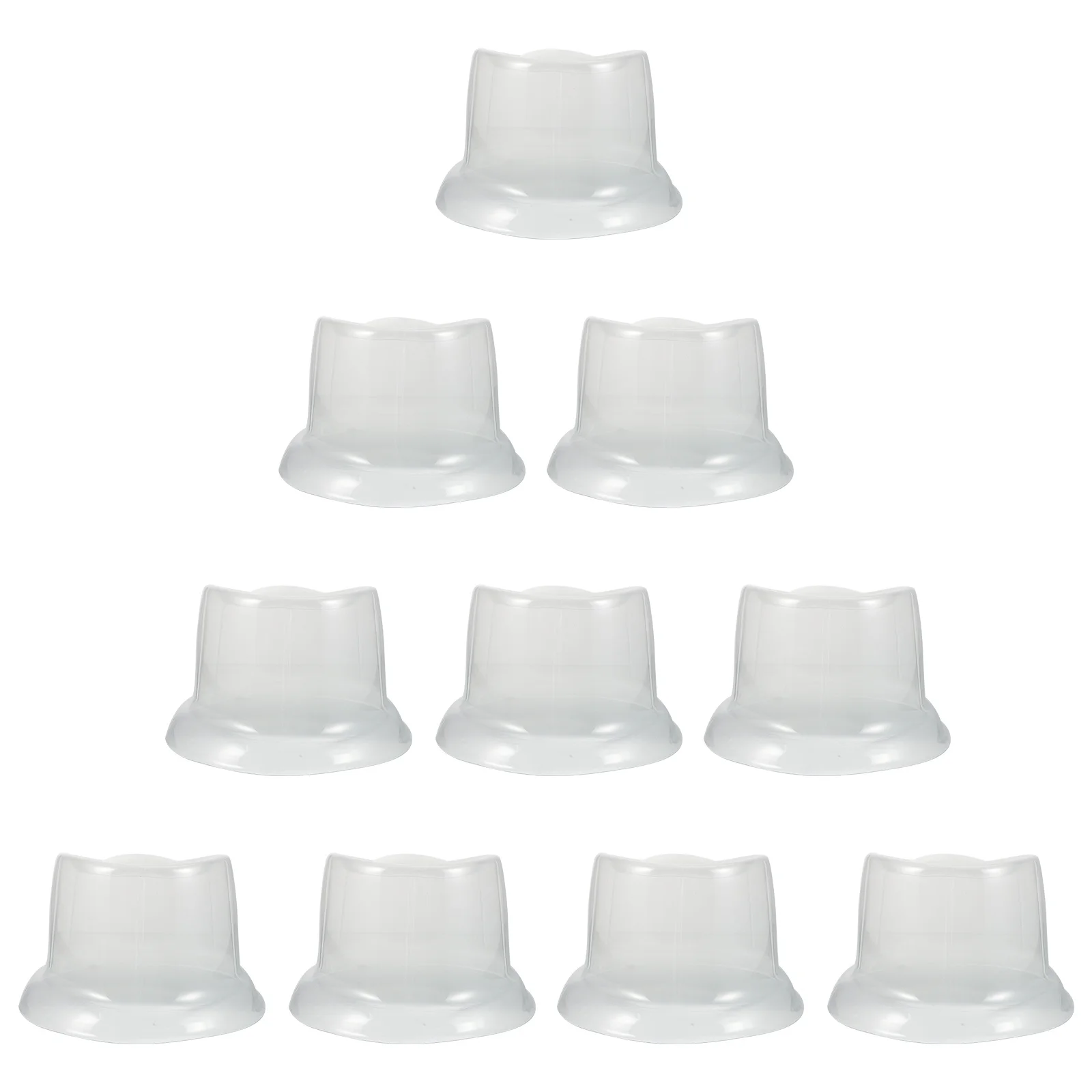 

10Pcs PVC Caps Support High Leg Hat Holders Baseball Cap Shape Keeper Inner Support Display Organizer Hat Supports